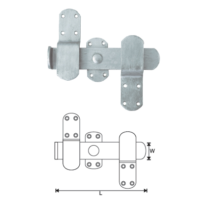 MILD STEEL KICK OVER STABLE LATCH