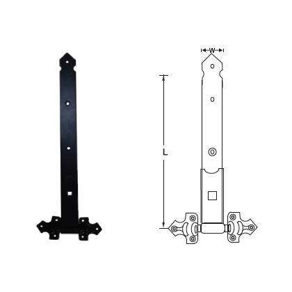 MILD STEEL LIGHT WEIGHT REVERSIBLE HINGE WITH CAST IRON CUP