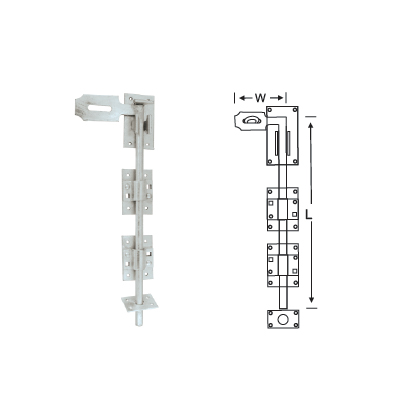 MILD STEEL LOCKING GARAGE DOOR BOLT