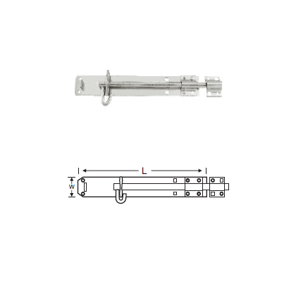 MILD STEEL MEDIUM PADBOLT, BRENTON PATTERN