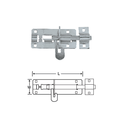 MILD STEEL MEDIUM PADBOLT