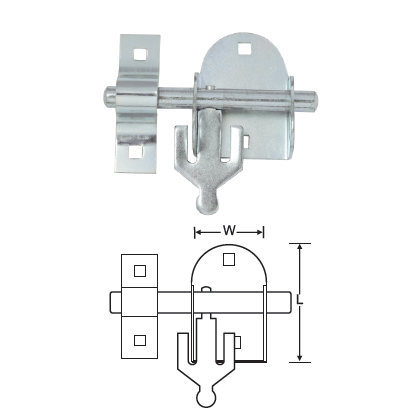 MILD STEEL OVAL PADBOLT