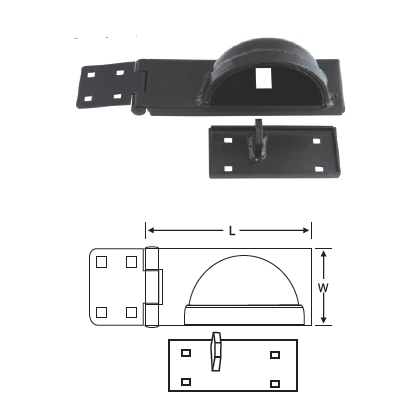 MILD STEEL PADLOCK PROTECTION BAR (RIGHT HAND & LEFT HAND)