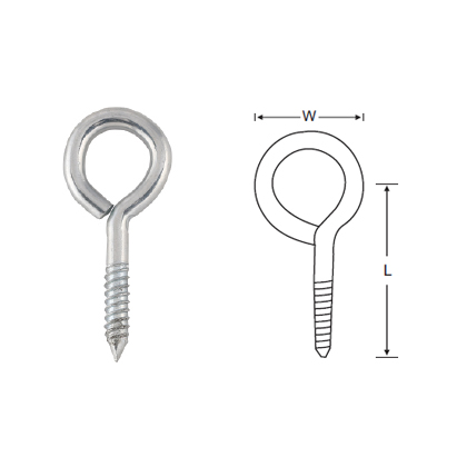 MILD STEEL SCREW HOOK