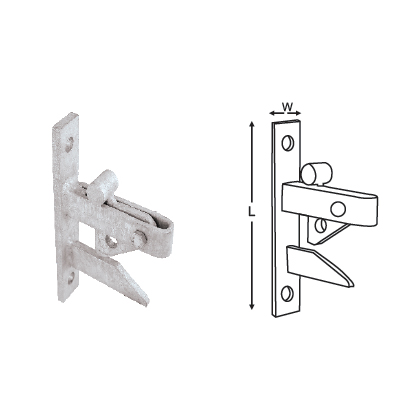 MILD STEEL SELF LOCKING GATE CATCH ONLY