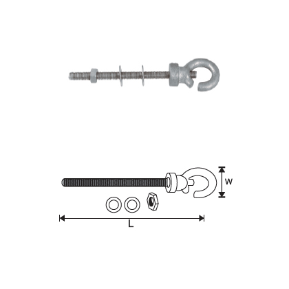 MILD STEEL SINGLE POST HOOK