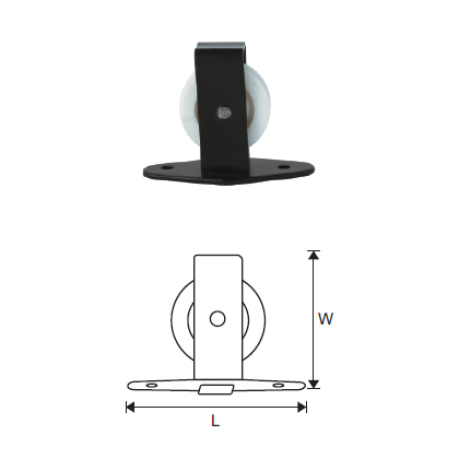 MILD STEEL SINGLE UPRIGHT PULLEY WHEEL ALONG THE PLATE