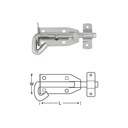 MILD STEEL SLIMLINE PADBOLT