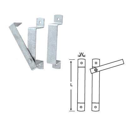 MILD STEEL SLIP RAIL BRACKET SET