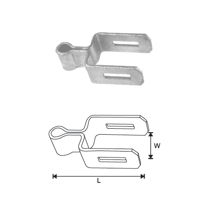 MILD STEEL SLOTTED BAND FOR ADJUSTABLE FIELD GATE HINGE