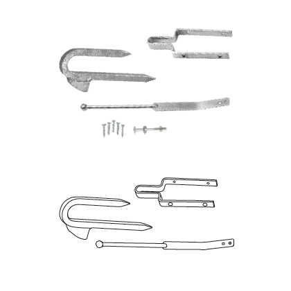 MILD STEEL SPRING LATCH HINGE SET