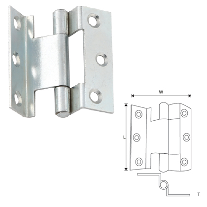 MILD STEEL STORMPROOF HINGE WITH GAP (1951CR)