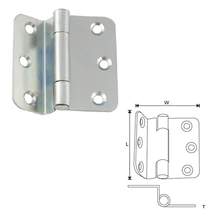 MILD STEEL STORMPROOF HINGES (UNEQUAL)