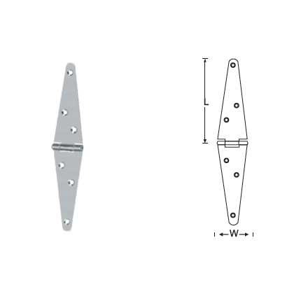 MILD STEEL STRAP HINGE UNCRANKED KNUCKLE ( MEDIUM WEIGHT)