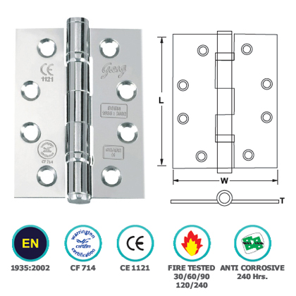 MILD STEEL TWO BALL BEARING HINGES