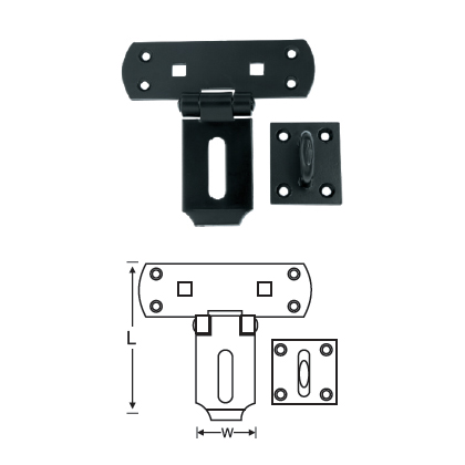 MILD STEEL VERTICAL HASP AND STAPLE