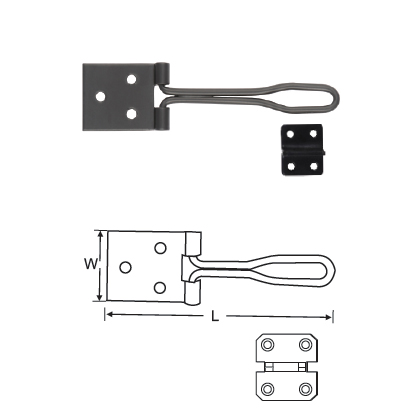 MILD STEEL WIRE HASP AND STAPLE (LIGHT PATTERN)