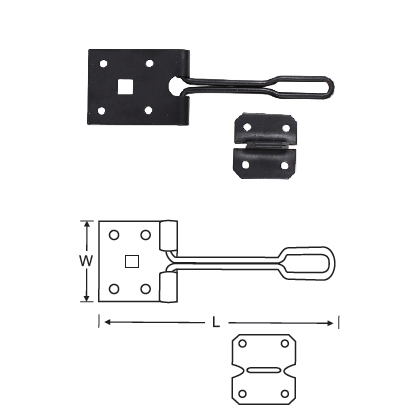 MILD STEEL WIRE HASP AND STAPLE