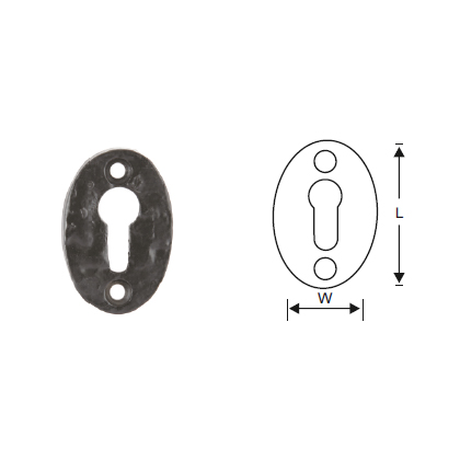 OVAL ESCUTCHEON OPEN