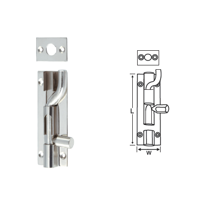 STAINLESS STEEL BARREL BOLT NECKED (LIGHT)