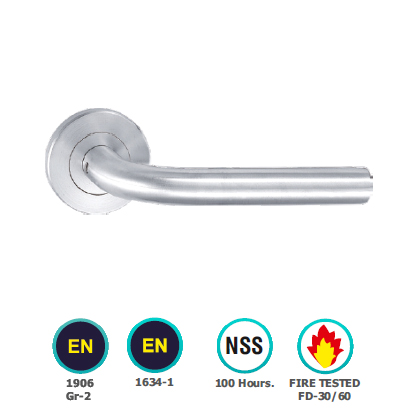 STAINLESS STEEL RADIUS LEVER HANDLE (D - Ø22)